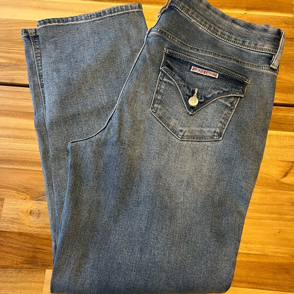 Hudson Jeans Classic Blue Denim High Waist stretch size 12 NEW